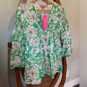 NWT Lilly Pulitzer Hollie linen tunic XL